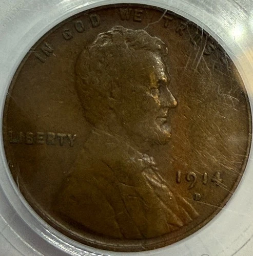 1914 D Lincoln Wheat Cent PCGS VF30 Nice Key Date Mid Grade Coin