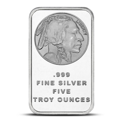 #ad 5 oz Buffalo Silver Bar SilverTowne $616.06