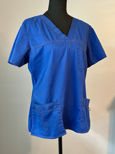 Dickies Unisex Blue Solid Cotton Blend Twill Scrub Set Top  Pants, Size S