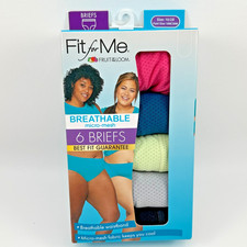 Lot 5 Fruit of the Loom Fit for Me Women's Plus Size Underwear Panty Brief 10/2X