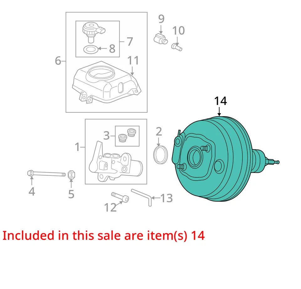 Audi A4 2014 potencia de freno OEM 132 k millas - LKQ371441913 Foto 4 de 4