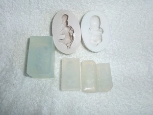 Lot of (6) Miniature Baby Silicone Push Molds