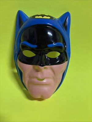 Plastic Mask Halloween Ben Cooper Vtg DC COMICS Bat Batman Decoration 80s NOS