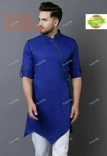 Mens Kurta Mens Wear Long Kurta Cotton Plain Indian Ready made Kurta