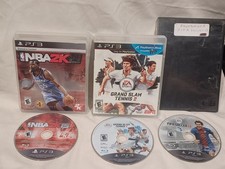 PS3 Game Bundle Lot- Grand Slam Tennis 2, NBA 2K15, FIFA Soccer 13-Playstation 3