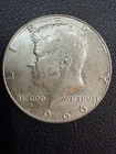 1966 Kennedy 50c Coin (1) , 40% Silver, Circulated