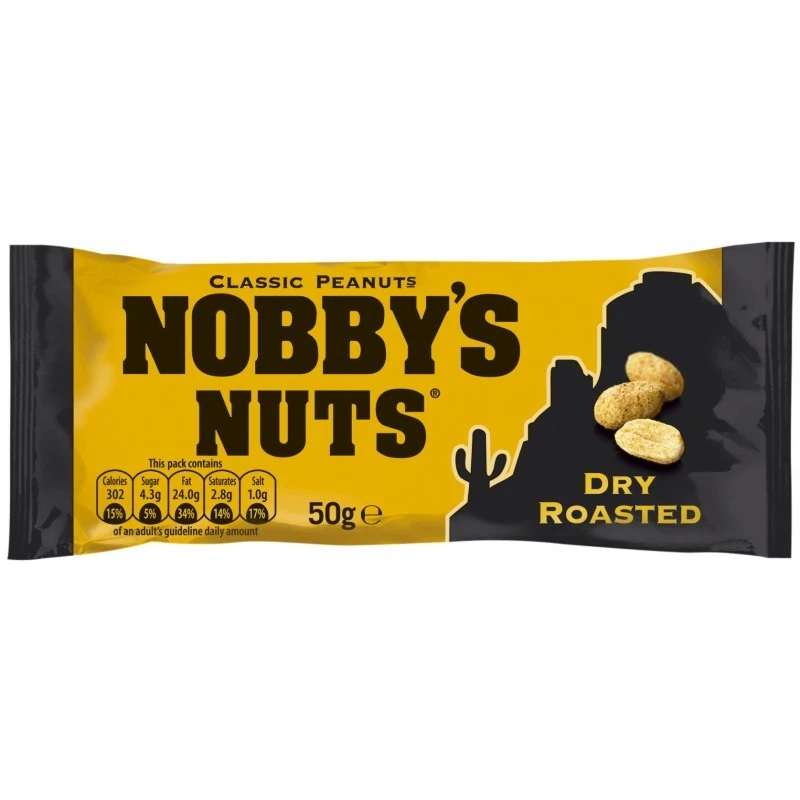 Nobby s Nuts Classic Dry Roasted Peanuts 50g x 24 Pack on Bar