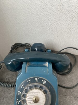 ANCIEN TÉLÉPHONE SOCOTEL S63 bleu à clavier Vintage EUR 11,00 - FR