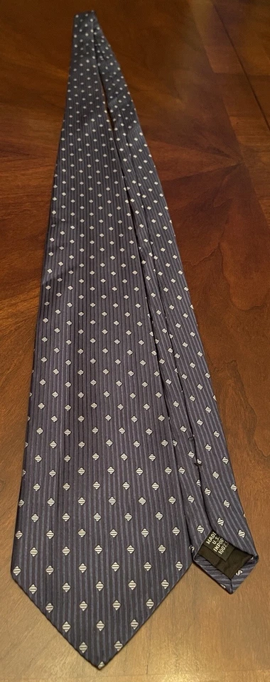 Галстук мужской Geoffrey Beene синий 100% шелк сделано в США - Изображение 3 из 4