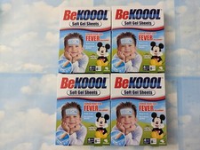 LOT 4 BE KOOOLL SOFT GEL SHEETS COOLING RELIEF FROM FEVER 4 SHEETS/BOX