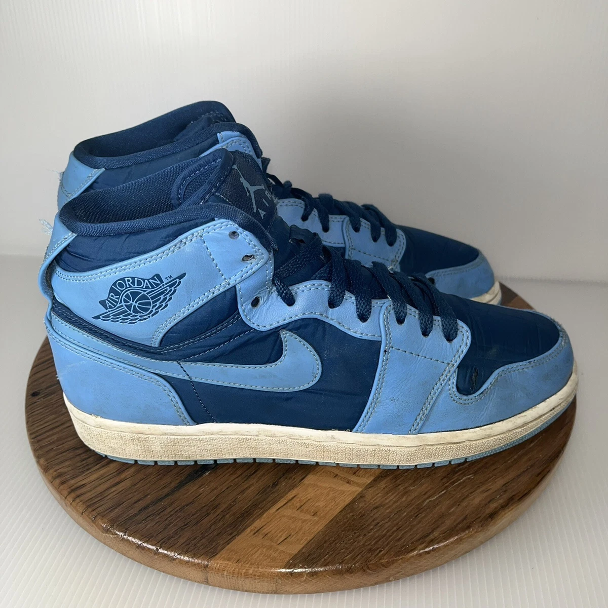 nike air jordan 342132-407 1 retro french blue Carolina Blue men Sz 9.5 |  eBay