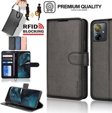 For Motorola Moto G14 Flip Leather Card Wallet RFID Blocking Stand Case Cover