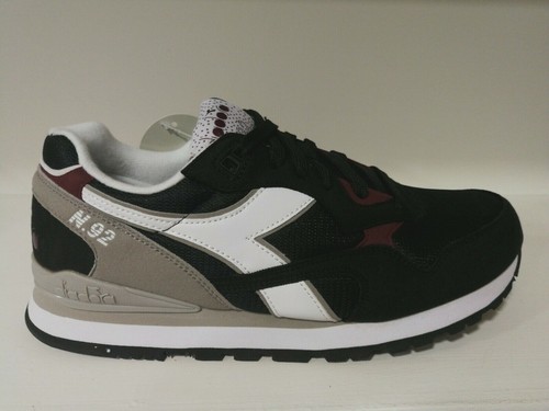 Scarpe da uomo Diadora N92 nero grigio rosso c7086 sneakers sportiva  passeggio | eBay