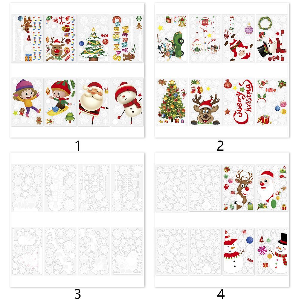 White Snowflake Xmas Decorations Shopwindow Decals Christmas Window