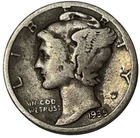 1935-S Mercury Dime 90% U.S. Silver Coin 10c KM# 140 Lot B2-198