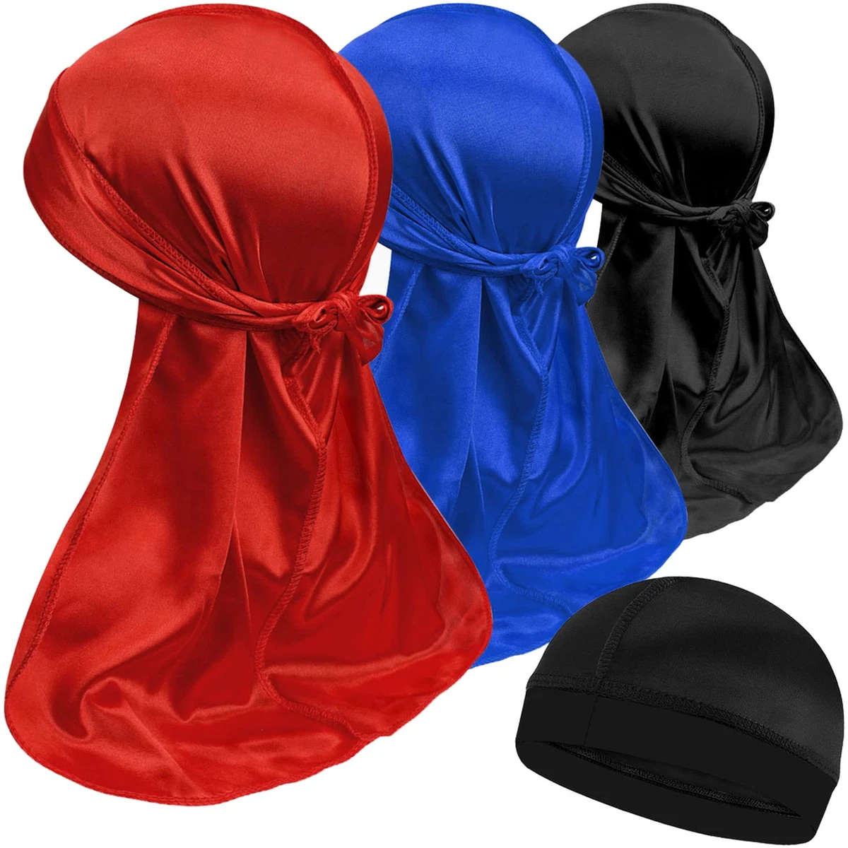 Velvet Durags for Men, Waves Durag with Long Tail Wide Strap,Du-Rag for 360 Wave : : Fashion