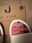 Rae Dunn Womens Slippers Sz Small 5-6 Patriotic White American Flag NEW — photo 8