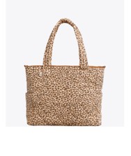 BEIS x Elsa Hosk Quilted Diaper Tote Bag In Wild Child Animal Print