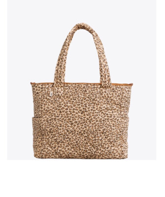BEIS x Elsa Hosk Quilted Diaper Tote Bag In Wild Child Animal Print