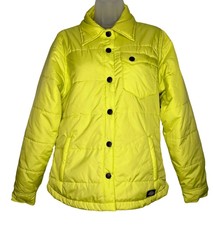 Dickies Wild Lime Performance Quilted Jacket Puffy Thinsulate Lined Snap Front