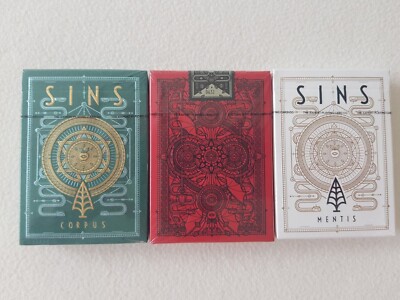 SINS Corpus + Anima NUMBERED + Mentis playing cards Cardistry Kartendeck TWI