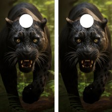 FADEPROOF Cornhole Board Wraps Laminated / Prowling Panther