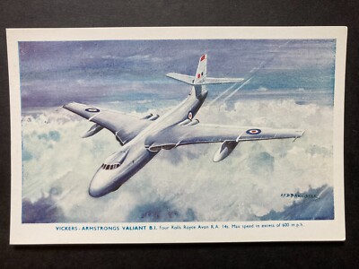 Vickers Armstrongs Valiant B.I. Vintage Flugzeug Postkarte P40