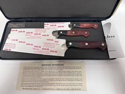 NEW IN BOX Benchmade 4501 Gold Class Kitchen Cutlery 3 Piece Set