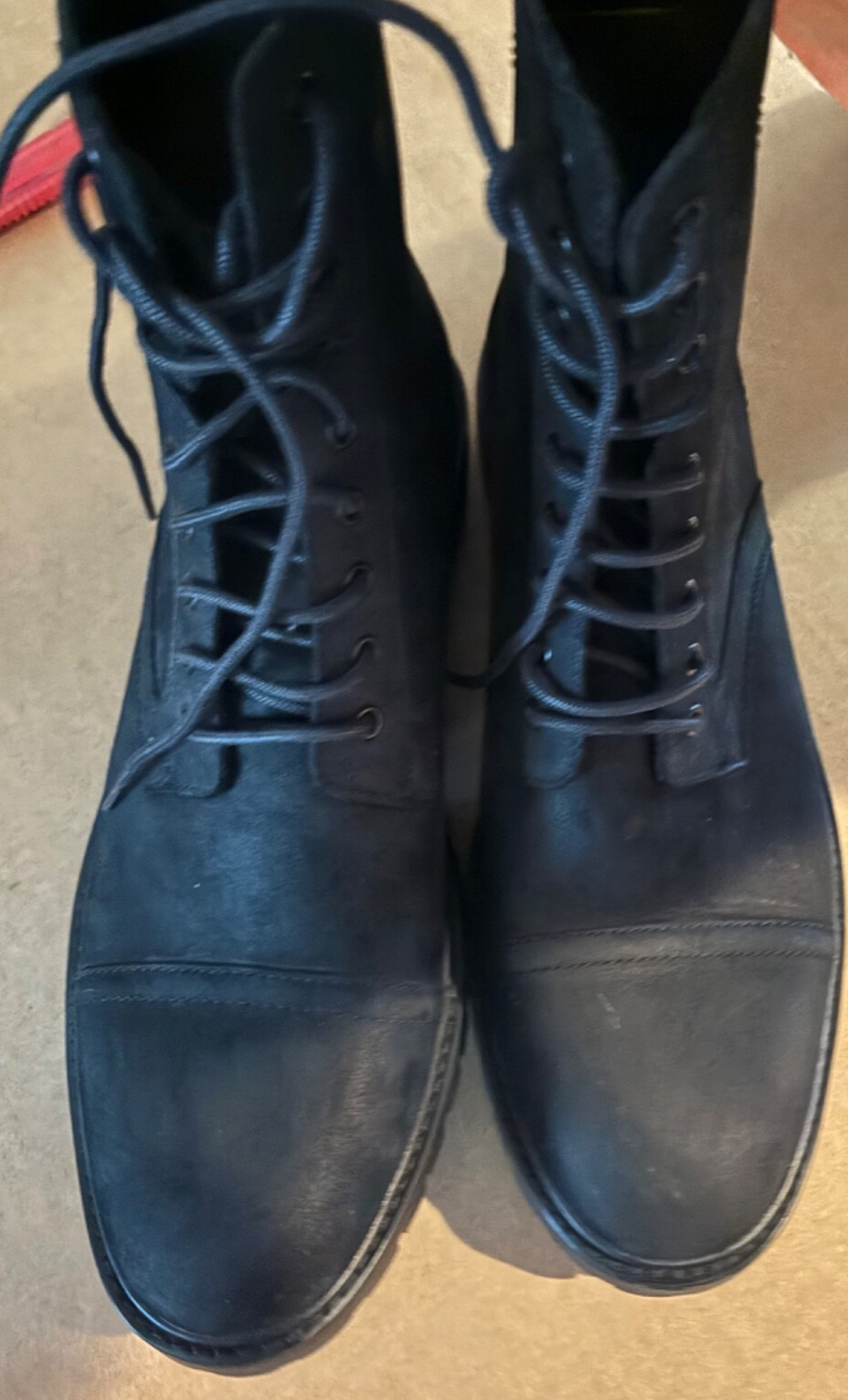 Calvin Klein Men's Lorenzo Boot | Black Leather | 11.5M NEW FAST SHIPPING
