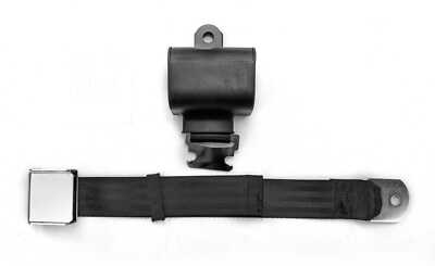 New Lap Seat Belt For 1964-1973 Ford Mustang - Chrome Lift Buckle With Hardware | Each Belt, Front Or Rear Fit