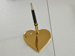 Gerity 50th Heart Desk Pen Set