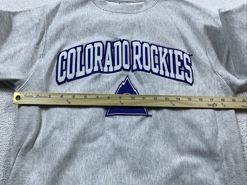 Champion Colorado Rockies Sweatshirt Sweater Small Embroidered Logo Gray - Picture 6 of 7