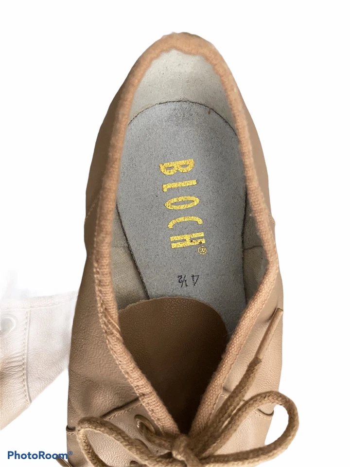 Bloch Dance Jazzflex Suede Split Sole Leather Jazz Shoe Nude Size 4.5 - Image 3 of 4