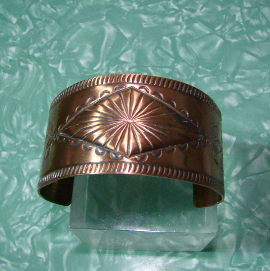 Vintage Solid Copper Cuff Bracelet South West Wes… - image 6