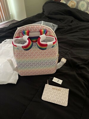 Michael Kors Erin Medium Backpack Rainbow Pride Signature MK  display picture 2