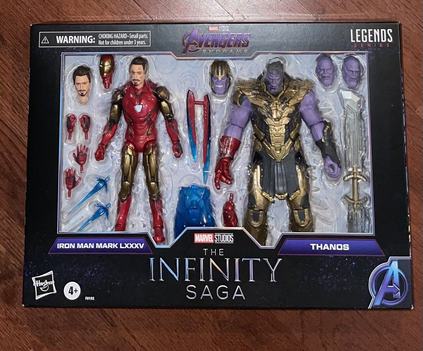 Marvel Legends Series Iron Man Mark 85 vs. Thanos The Infinity Saga In Hand