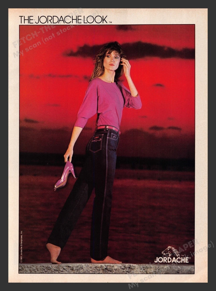 Jordache Jeans Walking at Sunset 1980s Print Advertisement Ad 1983