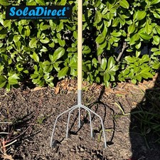 Cultivator 5 Prong Hand Soil Cultivator Scarifier with Ergonomic Wooden Handle