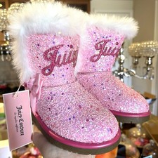 JUICY COUTURE Lil Yorba Linda Ankle Boots Toddler Girls SIZE 9M Pink Bling NEW