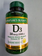 Nature's Bounty Vitamin D3 2000 IU 240 Softgels - Strong Bones  Immune