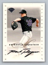 1996 Leaf Signature Series Signatures Update Mark Thompson On-Card Auto Rockies