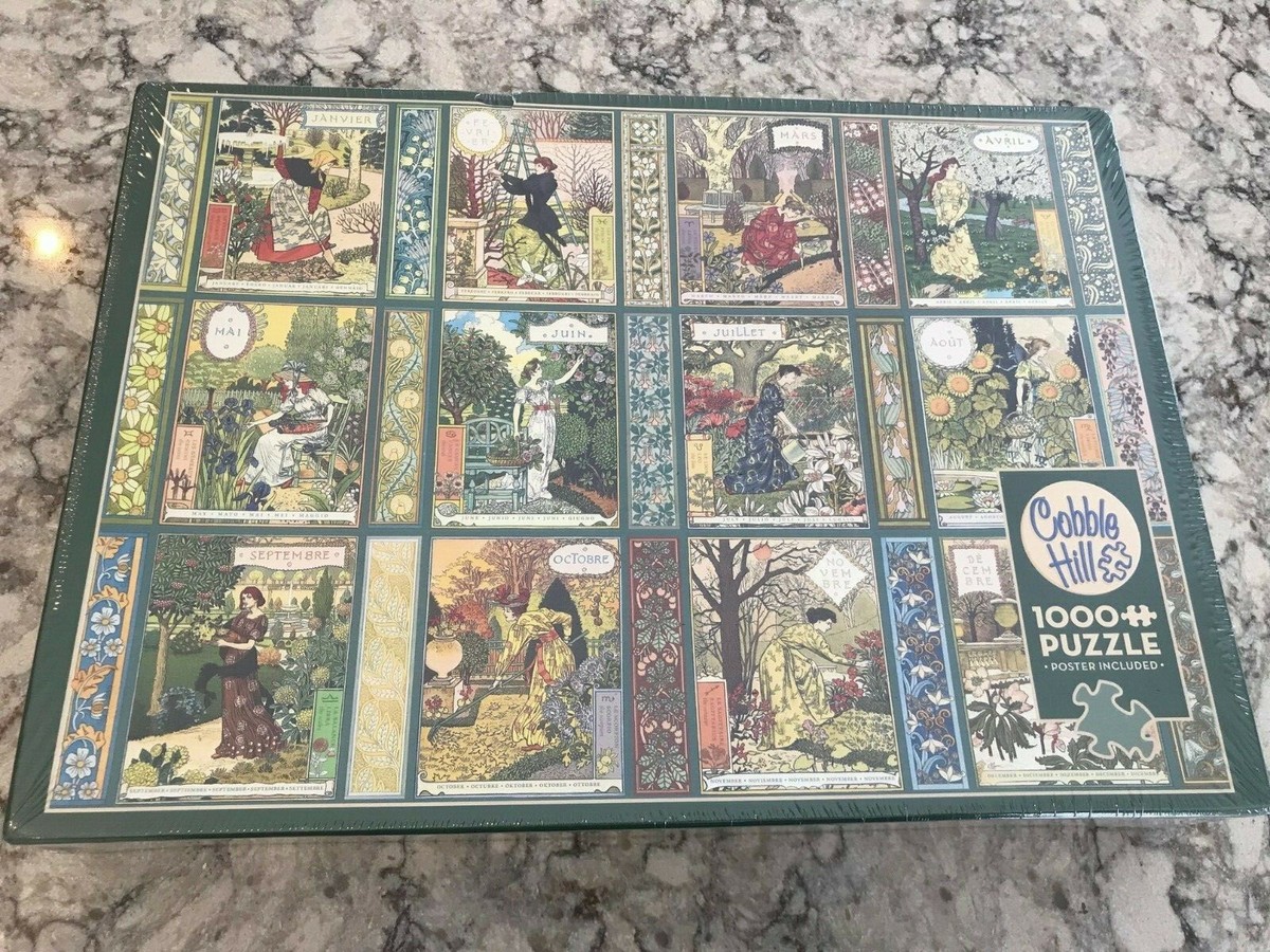 Jardiniere a Gardener's Calendar 1000 Pieces Jigsaw Puzzle Cobble