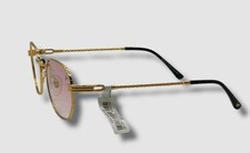 395 Vintage Frames 18KT Unisex Gold Geometric Gradient Sunglasses 51/18/140