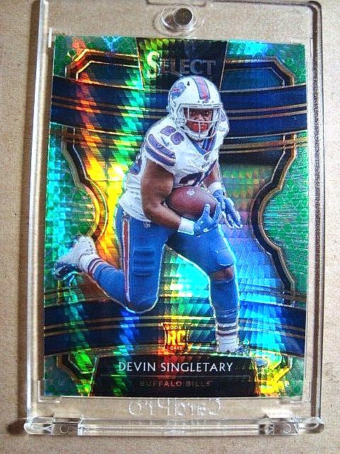 2019 Devin Singletary Panini Select Rookie Concourse Dragon Scale Prizm RC /88