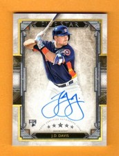 J.D. DAVIS 2018 TOPPS FIVE STAR ON CARD AUTOGRAPH AUTO ROOKIE RC ASTROS METS