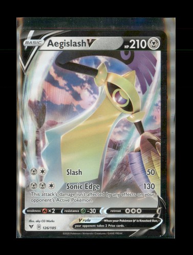 Pokemon Aegislash V Holo Ultra Rare SWSH04: Vivid Voltage 126/185 NM
