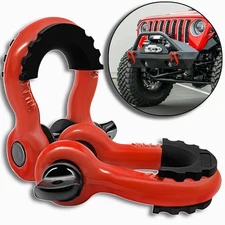 2x D Ring Shackle 3/4" Off Road Recovery Tow Hook For Jeep Truck Car Heavy Duty