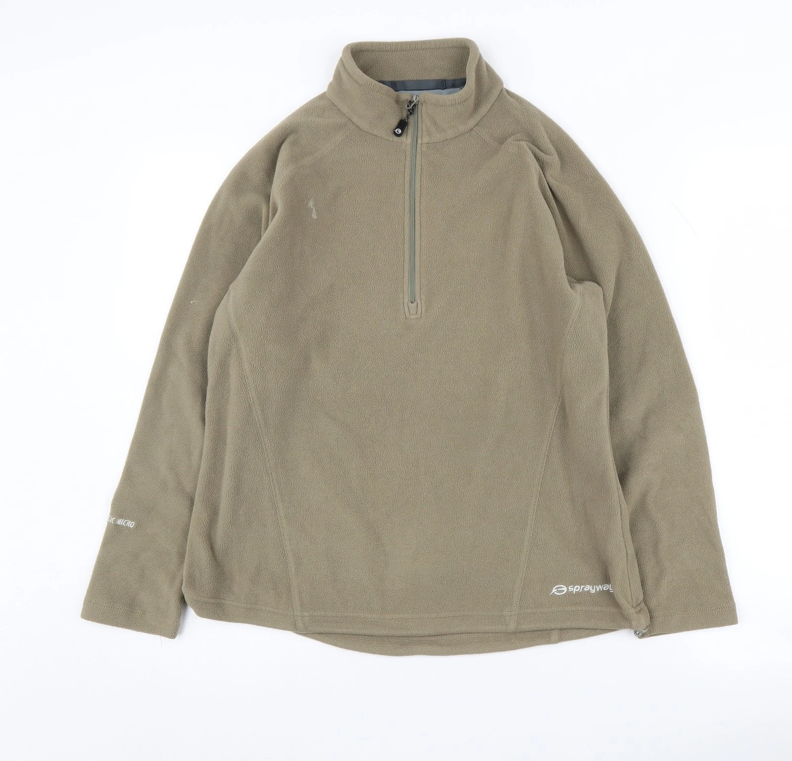 Sprayway Women's Beige 1/4 Zip Pullover Hoodie UK 10