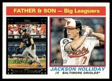 2025 Topps Heritage Matt Holliday / Jackson Holliday Colorado Rockies /