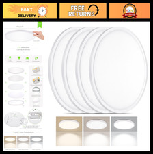 4 Pack Ultra Thin LED Ceiling Lights, 24W, 12" Round, 3 Color Temperatures, Mode